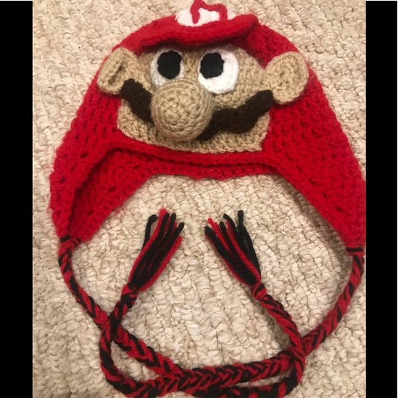 Super Mario Handmade Crochet Hat New - Picture 1 of 4